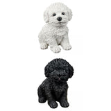 Maxbell 2Pcs Creative Dog Figurine Statues Collection for Desktop Office Living Room