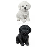 Maxbell 2Pcs Creative Dog Figurine Statues Collection for Desktop Office Living Room