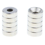 Maxbell 8x10 Pieces 7 mm Diameter Round Magnet with Hole for Screwdriver