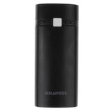 Maxbell 2xUSB Power Bank Battery Charger Case DIY Box With LED Light for Phone black