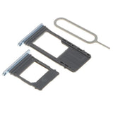 Maxbell 2xSim Card Holder Slot Tray Replacement for Samsung A5 A7 2017 A520 blue