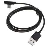 Maxbell 2x90 Degree USB Type C Cable Fast Charging Data Cable for Android  Black 1m