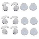 Maxbell 2x6 Pairs Silicone Gel Earbuds Eartips Caps for Samsung Galaxy S6 S7 White