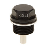 Maxbell 2xM20X1.5 Anodized Magnetic Engine Oil Pan Drain Bolt Plug fits   Black