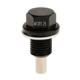 Maxbell 3xM12X1.25 Anodized Magnetic Engine Oil Pan Drain Bolt Plug for    Black