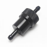 Maxbell 3xCNC Universal 1/4''6mm Inline Gas Fuel Filter for Motorcycle Dirt Bike Black
