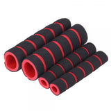 Maxbell 3x4 in 1 Motorcycle Foam Nonslip Handlebar Hand Grips Cover Set Gloves Red