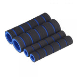 Maxbell 4x4 in 1 Motorcycle Foam Nonslip Handlebar Hand Grips Cover Set Gloves Blue
