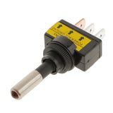 Maxbell 3x12V 20A Car Auto Boat Red LED Light Toggle Rocker Switch 3Pin SPST ON/OFF