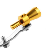 Maxbell 2xMuffler Exhaust Pipe Turbo Sound Whistle Simulator Whistler Gold Size S
