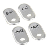 Maxbell 2xChrome Brushed Rocker Switch Cover For Harley Electra Glide FLHTCU 1996-2013