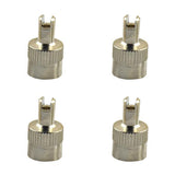 Maxbell 4x4 Pieces Motorcyle Car Slotted Head Valve Stem Caps for Core Remover Tool