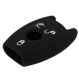 Maxbell 2xSilicone Key Fob 3 Button Case Cover Skin for  C200 Black