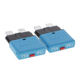 Maxbell 10x2 Piece Automatic 28V Marine Resettable Fuse Auto Circuit Breaker Blade 15A