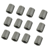 Maxbell 6x12 Pieces Wheel Tire Valve Stem Caps for TPMS Standard Valve Grey