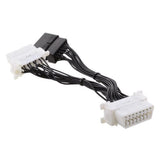 Maxbell 20xUniversal Car 1 Male to 2 Female 16 Pin OBD2 Extension Cable Splitter Wire