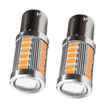 Maxbell 2x2 Pieces BA15S 1156 5630 33LED Turn Signal Reverse Lights Bulb 6500K Yellow