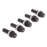 Maxbell 2x5 Pieces Chassis/Panel Mount Glass Tube Fuse Holder for 6x30mm Fuse