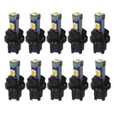 Maxbell 2x10 Pieces Car T5 3030 Instrument Panel 3LED Light for Twist Socket Purple