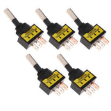 Maxbell 2x5 Pieces BBT Marine Grade Lighted Blue LED On/Off 20 amp Toggle Switches