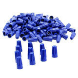 Maxbell 2x100 Pieces Electrical Wire Connector Twist-On Easy Screw On Type Caps Blue