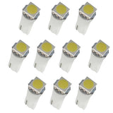 Maxbell 10x10pcs White Car T5 5050 Meter Lamp Map/Wedge/Step Light Bulbs LED Indicator