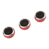 Maxbell 6x3 Pieces Air conditioner Knob Control Switch for Vela Vitz Vios red