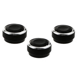 Maxbell 3x3 Pieces Air conditioner Knob Control Switch for Vela Vitz Vios classical black