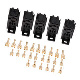 Maxbell 4x5 Pieces 60AMP Micro 5Pin Relay Board Mount Socket for 25 Copper Terminals