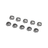 Maxbell 2x10 Pieces Single Ear Stainless Steel Hydraulic Fuel Hose Clamps 7.0mm-8.7MM
