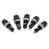 Maxbell 2x5 Pieces AC 125V/15A 250V/10A Screw Cap Panel Mounted 5x20mm Fuse Holder