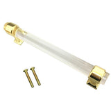 22xAcrylic Door Pull Knob Drawer Cabinet Cupboard Handle Hardware Gold 150mm