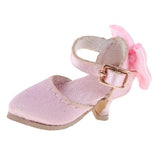 8xFashion Doll Pointed Toe Shoes Block High Heels for 1/6 Blythe Dolls Pink