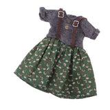 6xHandmade Adorable Doll Costume Strap Floral Dress for 1/6 BJD Blythe Dolls
