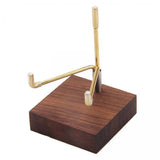 15xMetal Arm Wooden Base Display Stand Rack for Gemstone Mineral Style 02