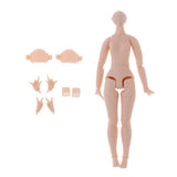 5xFlexible 20 Joints Nude Body & Hands Set for Middle Blythe Doll Costom Use