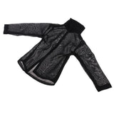 5x1/6 Scale Woman's Shirt Blouse for 12" Female Doll Figures Accessories Black
