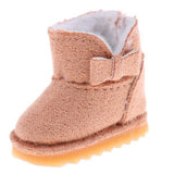 8xFashion Bowknot Snow Boots Shoes for 12'' Blythe Dolls Clothes Light Brown