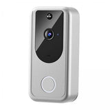 2xSmart Video Doorbell Wireless Intercom Two Way Audio Cloud Storage Silver