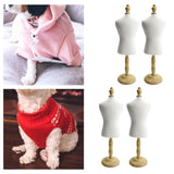 4x Cat Dog Clothes  Mannequin Doll Dress Form Display Rack for Doll Clothes