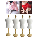 4x Cat Dog Clothes  Mannequin Doll Dress Form Display Rack for Doll Clothes