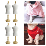 4x Cat Dog Clothes  Mannequin Doll Dress Form Display Rack for Doll Clothes