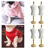 4x Cat Dog Clothes  Mannequin Doll Dress Form Display Rack for Doll Clothes
