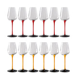 12x Wine Glass Goblet Glassware Tasting Cup for Anniversary Burgundy Home