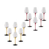 12x Wine Glass Goblet Glassware Tasting Cup for Anniversary Burgundy Home