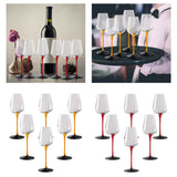 12x Wine Glass Goblet Glassware Tasting Cup for Anniversary Burgundy Home