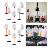 12x Wine Glass Goblet Glassware Tasting Cup for Anniversary Burgundy Home