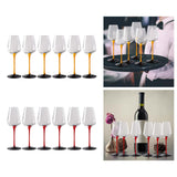 12x Wine Glass Goblet Glassware Tasting Cup for Anniversary Burgundy Home