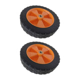 Maxbell 2x 7 inch Foldable Wagon Replacement Wheel Double Bearing Rubber