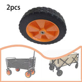 Maxbell 2x 7 inch Foldable Wagon Replacement Wheel Double Bearing Rubber